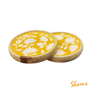 Udaari Crafts Grace Coasters Yellow