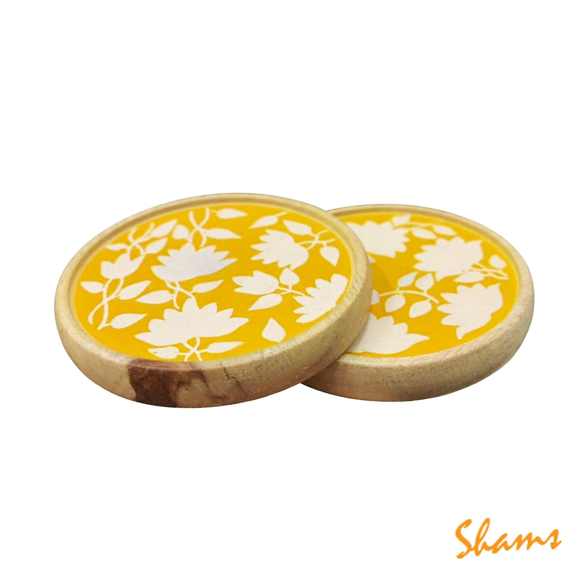Udaari Crafts Grace Coasters Yellow