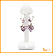 Laluna Amethyst Flower Earrings Silver
