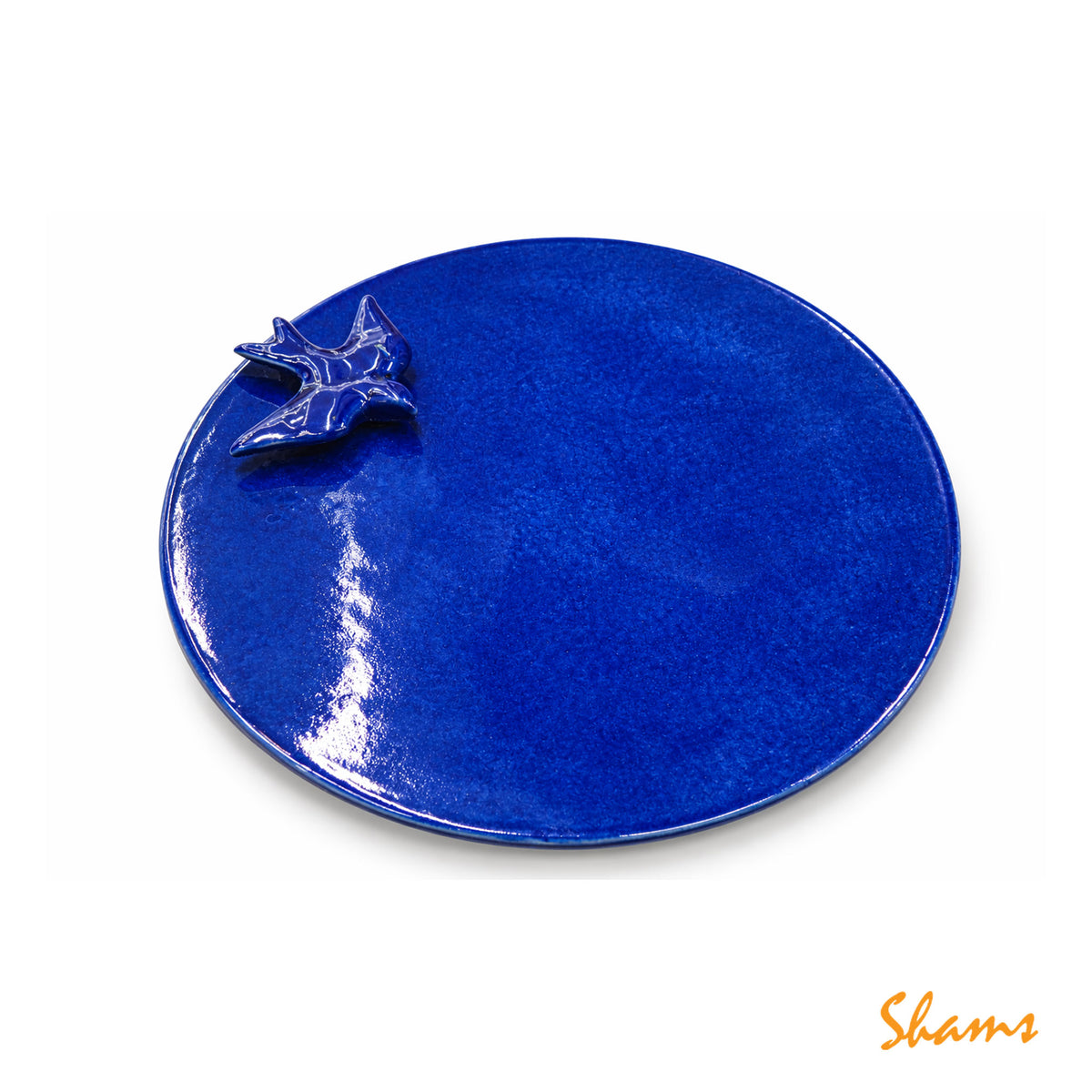 Tableware Blue Cake Plate With Bird TBL642