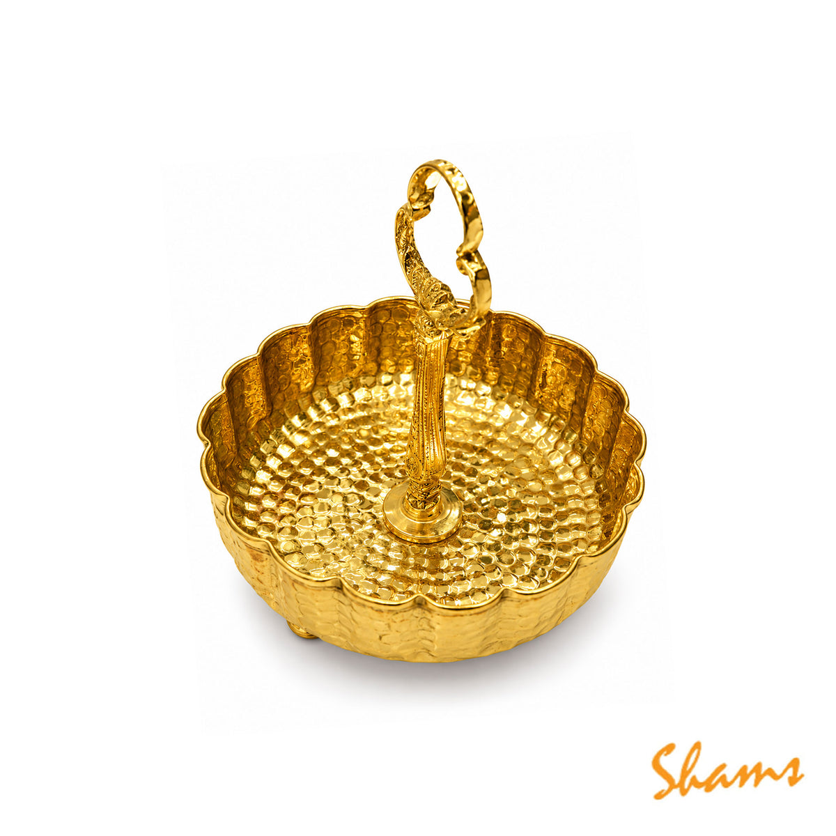 Tableware Scalloped Bowl Stand 06" Brass112