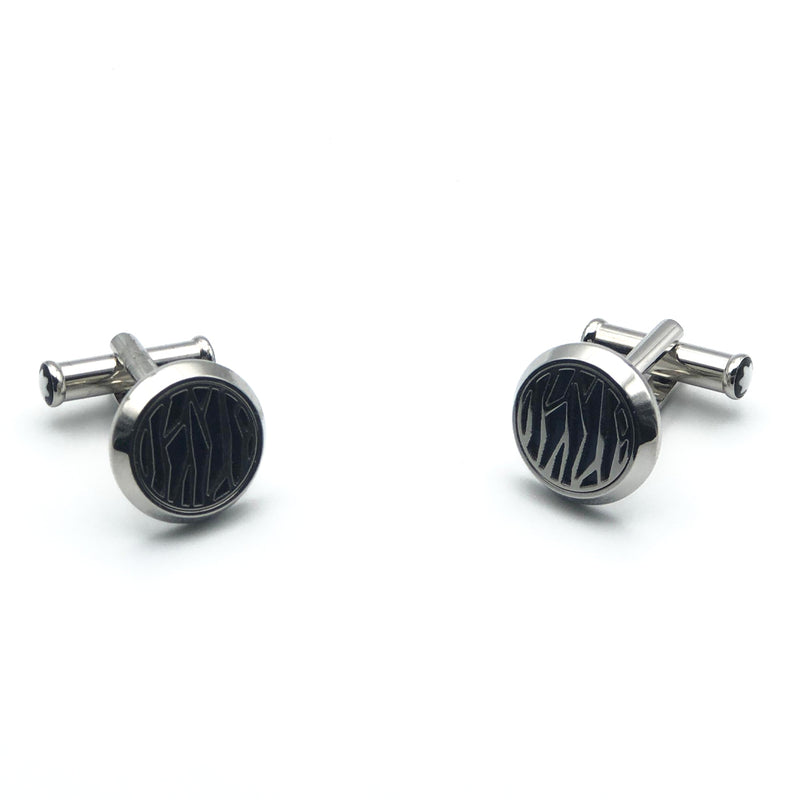 Montblanc  Cufflinks Round,Steel & Sartorial 126100 - Shams Shopping Centre Mont Blanc  