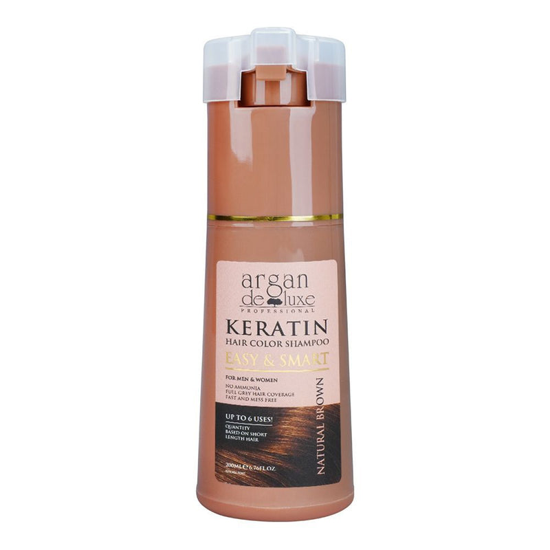 Argan De Luxe Keratin Easy & Smart Natural Brown Shampoo 200ml - Shams Shopping Centre Argan De Luxe  