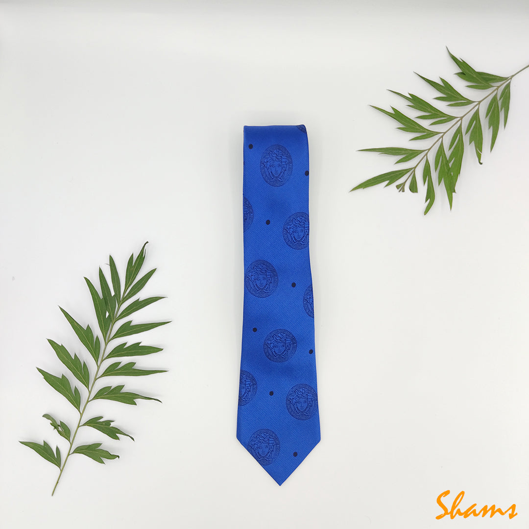Versace Men Tie Navy Blue (Y) - Shams Shopping Centre Versace  