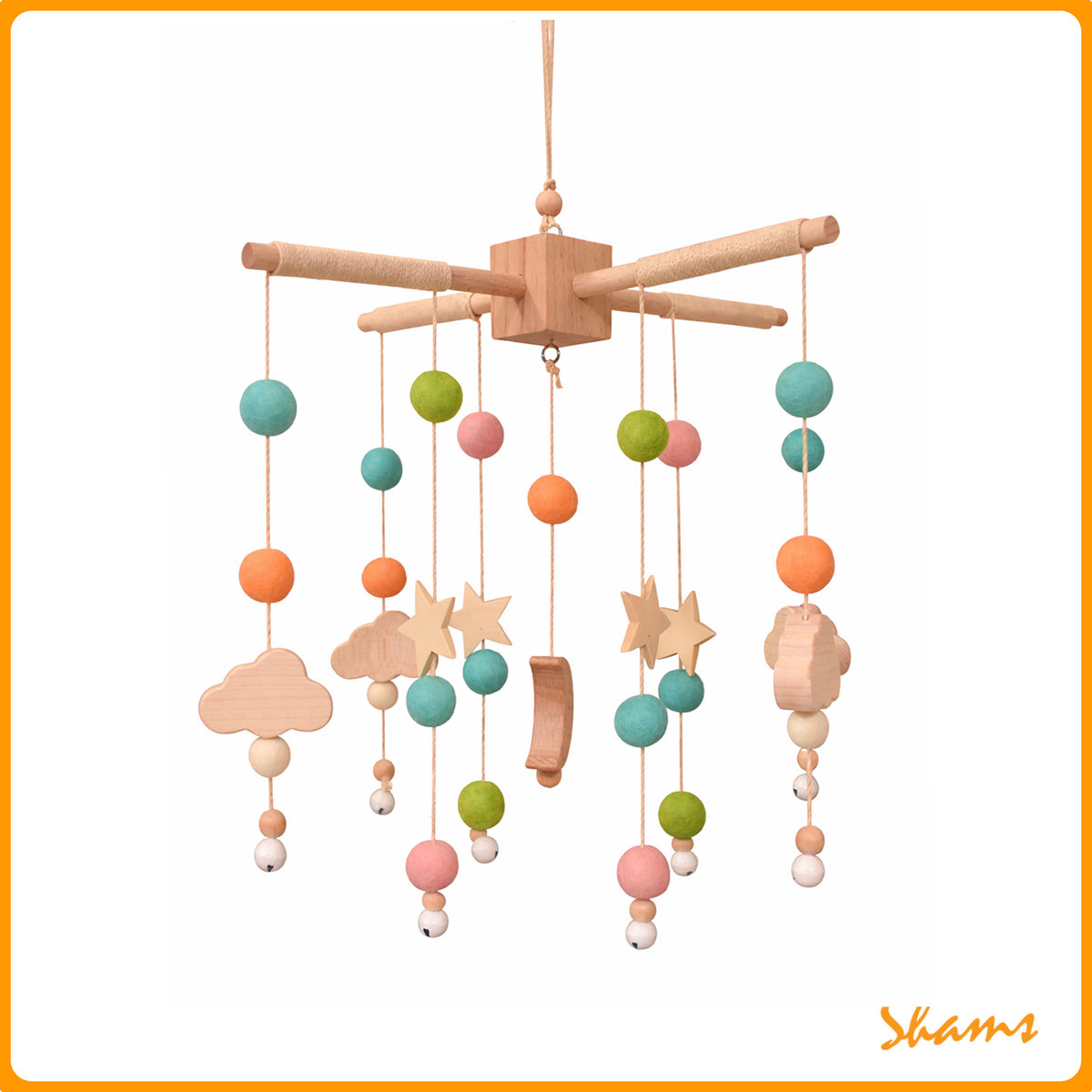 Tiny Tumble Hanging Clouds Crib Mobile
