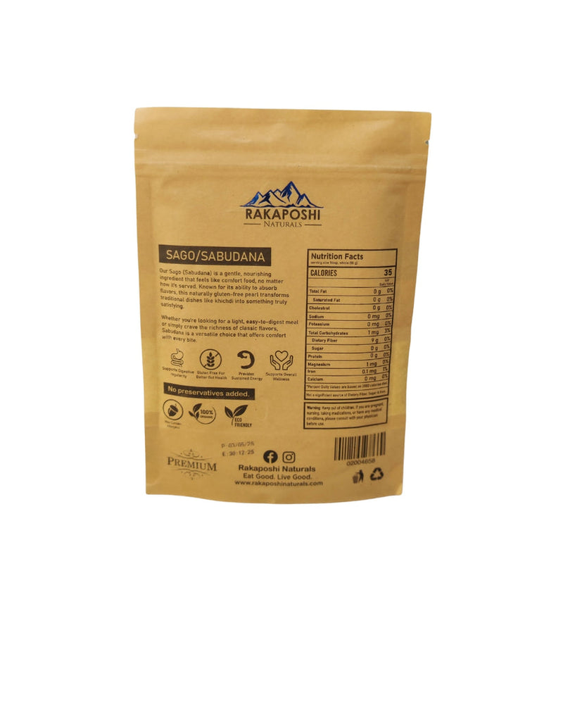 Rakaposhi Naturals Sago/Sabudana 150g