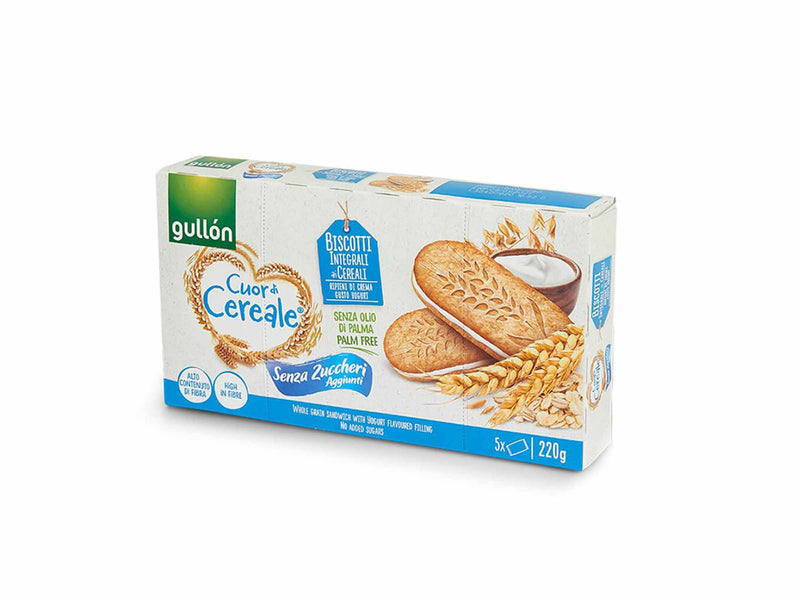 Gullon Cuor Di Cereale Whole Grain Sandwich With Yogurt 220g