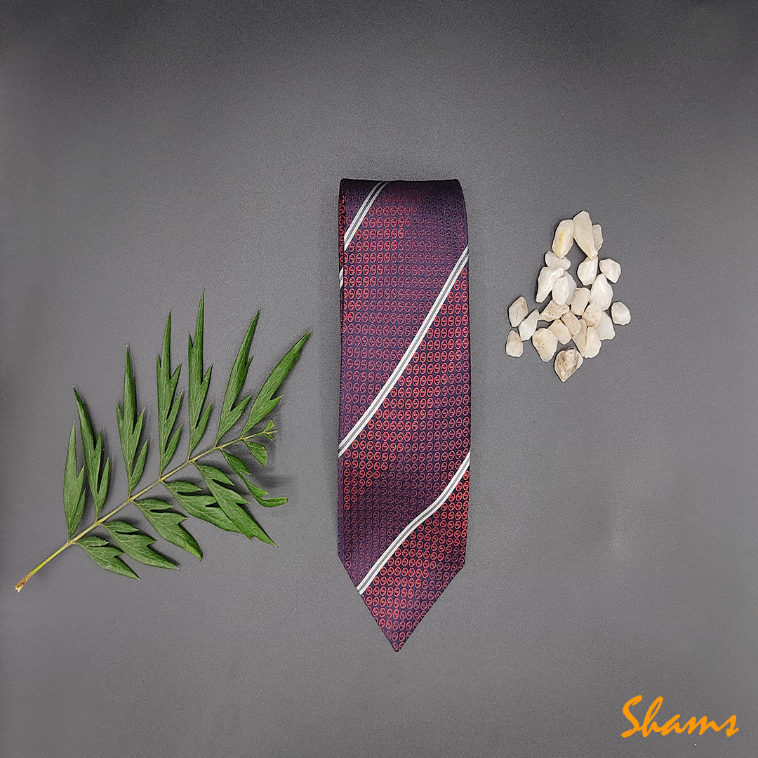 Gucci Maroon Dotted Mens Tie (Y) - Shams Shopping Centre Gucci  