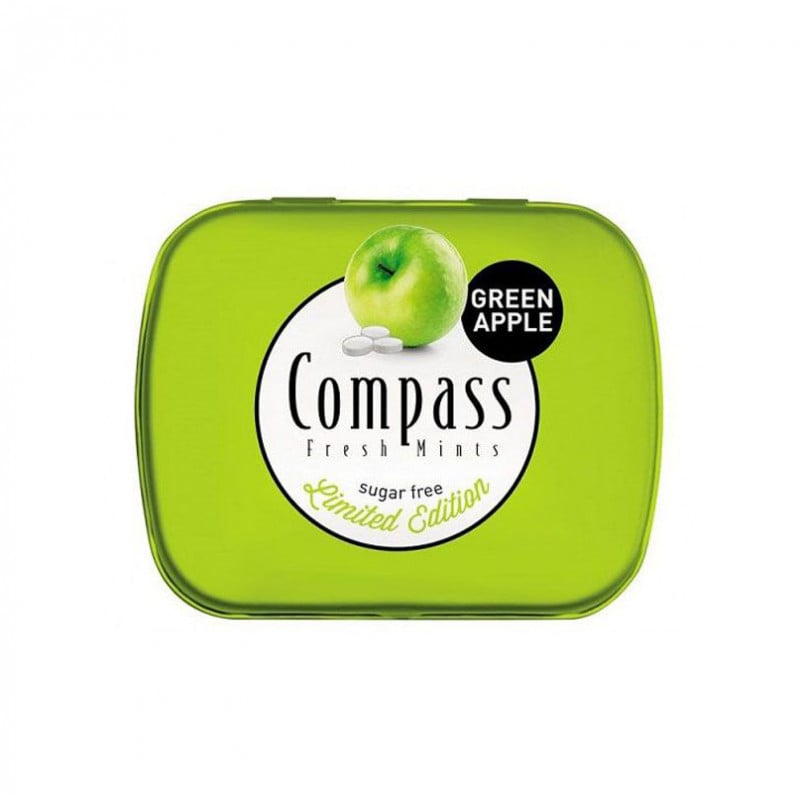 Compass Green Apple Mint Drops 14g - Shams Shopping Centre Compass  