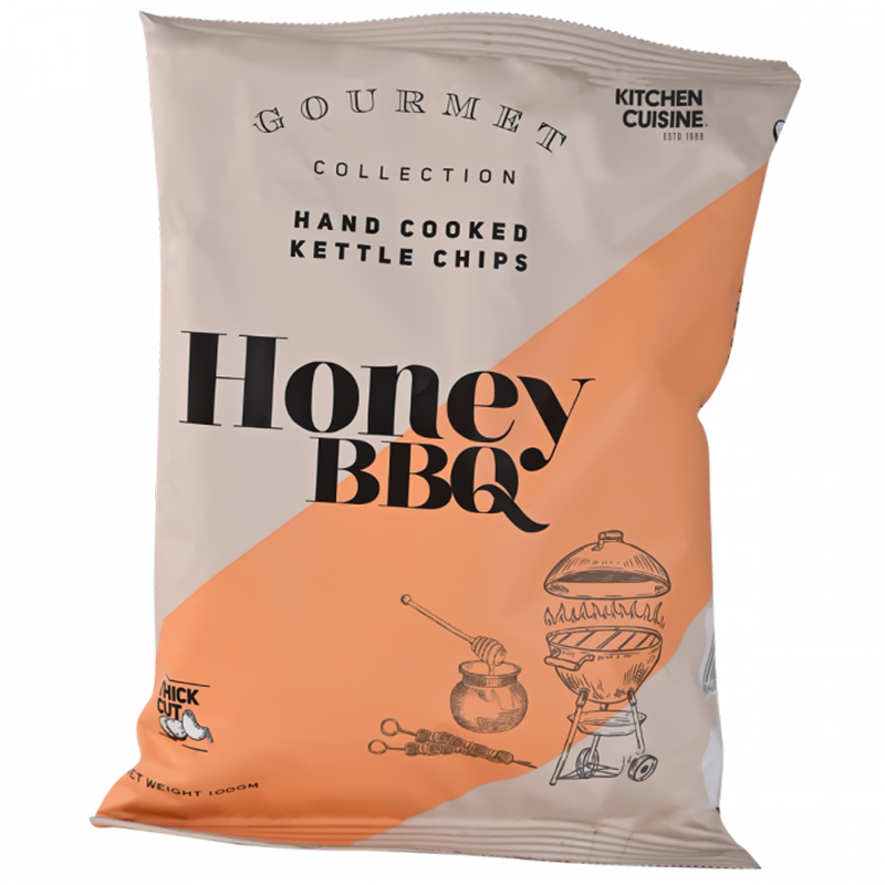 Kitchen Cuisine Kettle Honey BBQ Hand Cooked Chips 100g