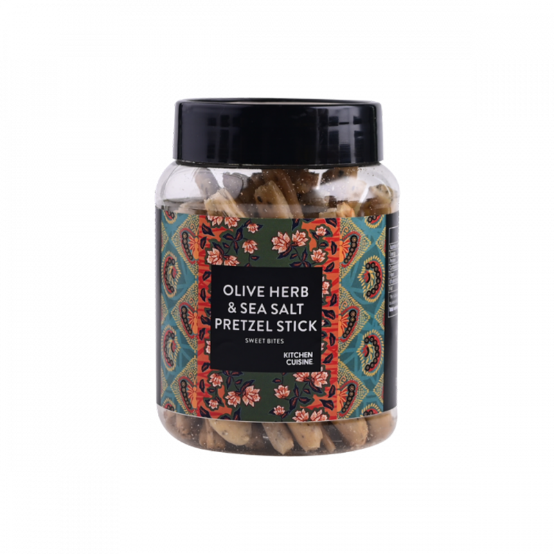 Kitchen Cuisine Olive Herb & Sea Salt Pretzel Stick Jar 80g - Shams Shopping Centre Kitchen Cuisine  