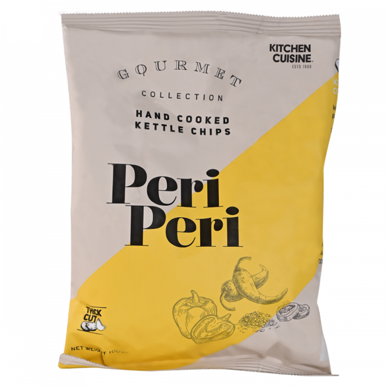 Kitchen Cuisine Kettle Peri Peri Hand Cooked Chips 100g - Shams Shopping Centre Kitchen Cuisine  