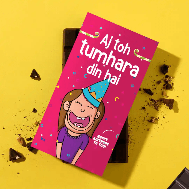 Belco Quirky Aj Tumhara Din Hai HBD Chocolate Bar 100g