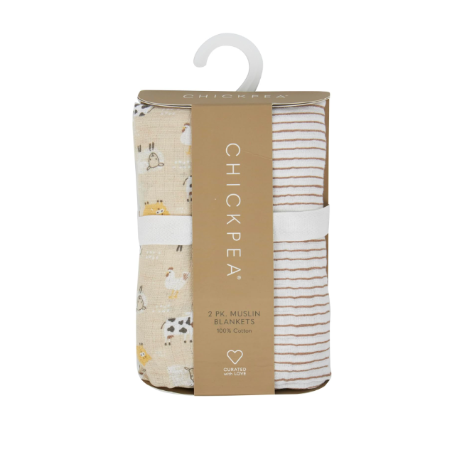 Chickpea 2p Muslin Blankets