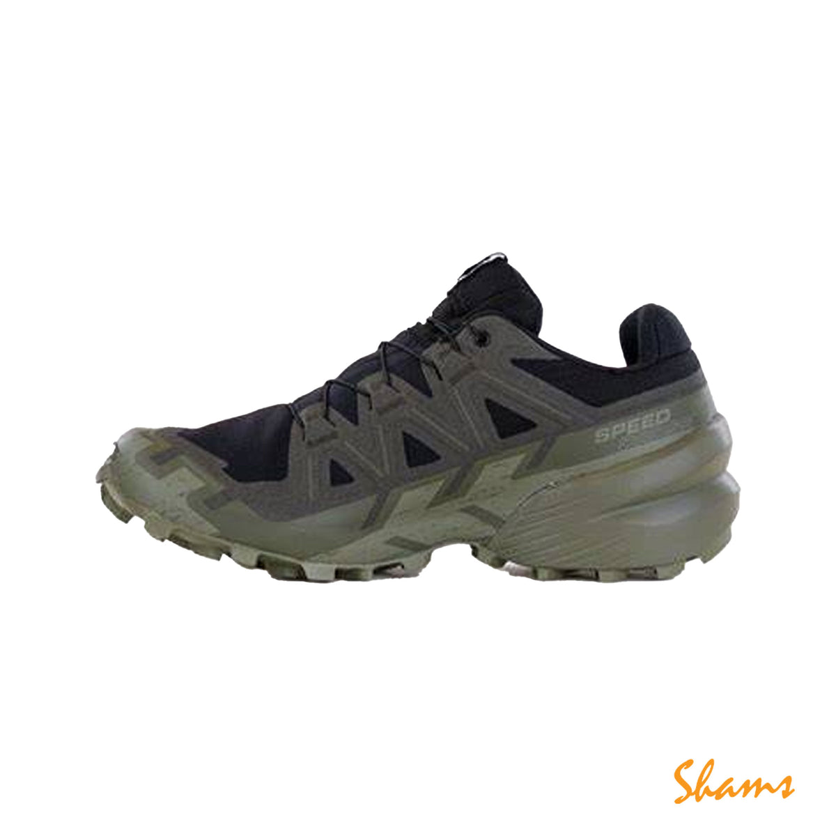 Salomon Shoes Speedcross 6 GTX Black/Peat/Deep Lichen Green Size 8.5