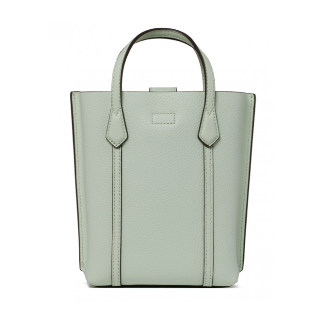 Tory Burch Perry Mini Leather Crossbody Tote-Meadow Mist
