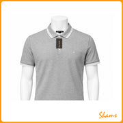 Michael Kors Polo T Shirt Grey With White Stripe