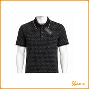 Michael Kors Black MK Signature Logo Polo Shirt
