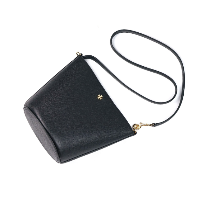 Tory Burch BLAKE Black Leather Bucket Bag