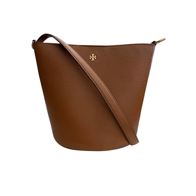 Tory Burch Cortado Pebbled Leather Blake Bucket Crossbody Bag