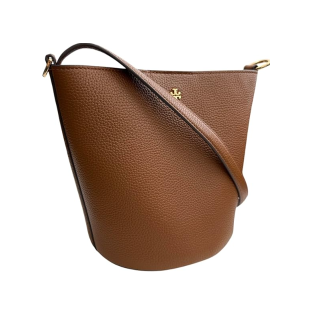 Tory Burch Cortado Pebbled Leather Blake Bucket Crossbody Bag