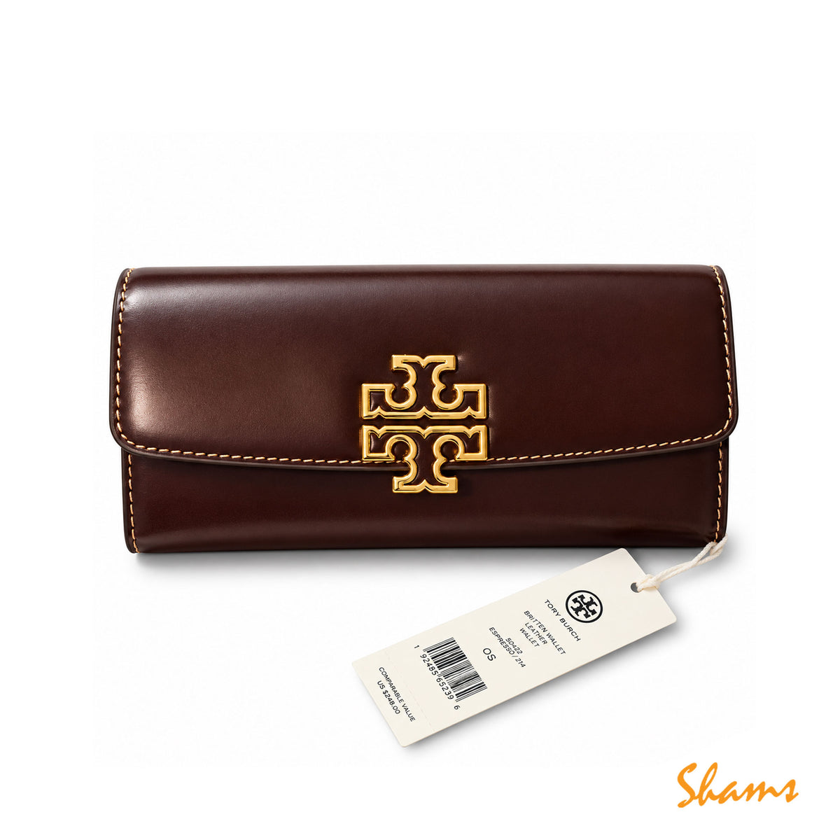 Tory Burch Britten Smooth Envelope Wallet 160767 - Tempranillo/611