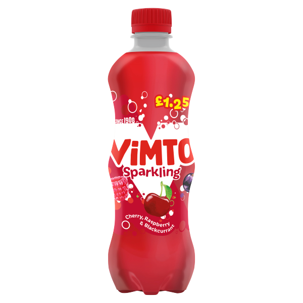 Vimto Sparkling Cherry,Raspvberry & Blackcurrant Bottle 500ml
