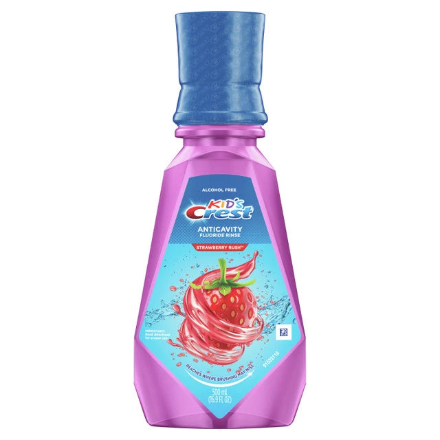 Crest Kids Strawberry Rush Mouth Wash 500ml