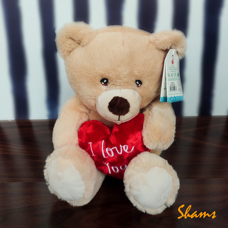 Keel Toys 25CM Honey Waffle Bear With Heart - Shams Shopping Centre Keel  