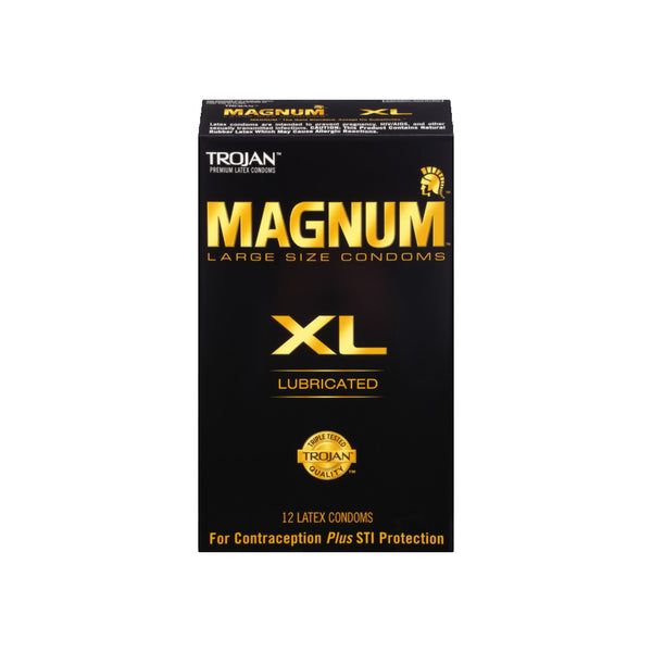 Trojan Magnum XL Lubricated Large Size Latex Condoms 12pcs - Shams Shopping Centre Trojan  