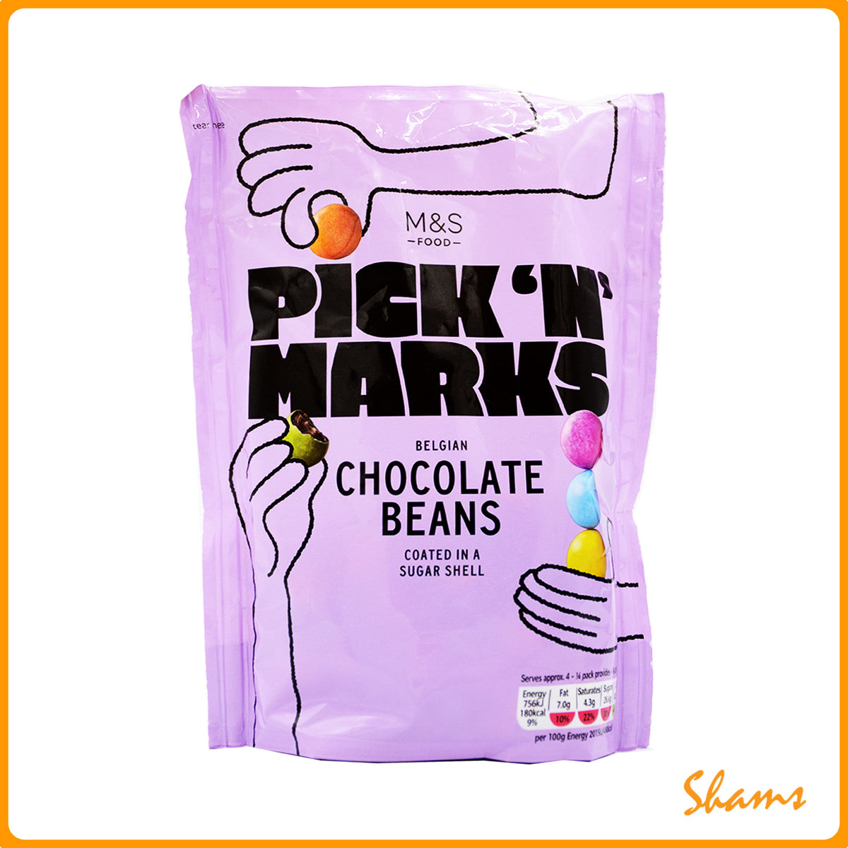 M&S Pick N Marks Chocolate Beans 160g
