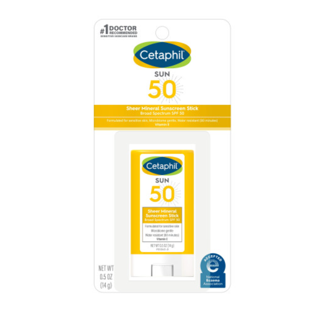 Cetaphil Sheer Mineral Sunscreen Stick Vitamin E SPF 50 14g(0.5Oz)