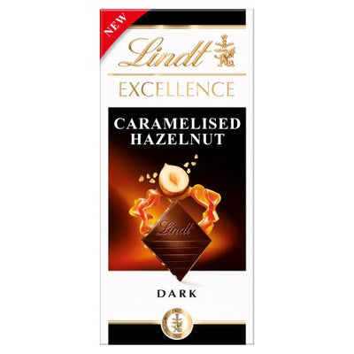 Lindt Excellence Dark Caramelised Hazelnut Bar 100g - Shams Shopping Centre Lindt  