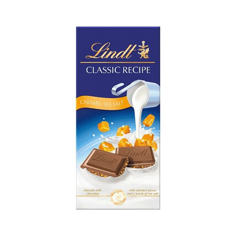 Lindt Classic Recipe Caramel Sea Salt Bar 100g