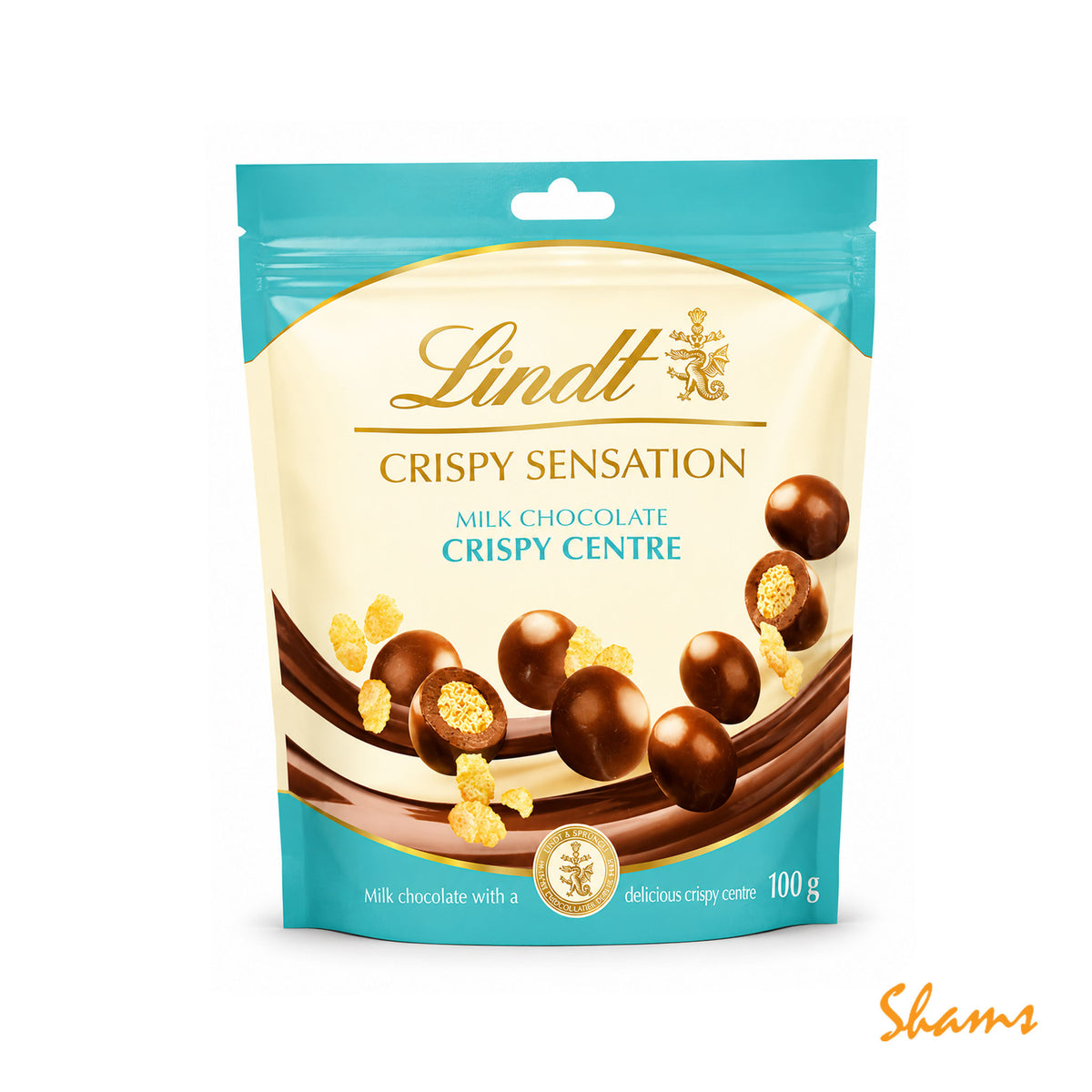 Lindt Fruit Sensation Milk Chocolate Crispy Centre 140g