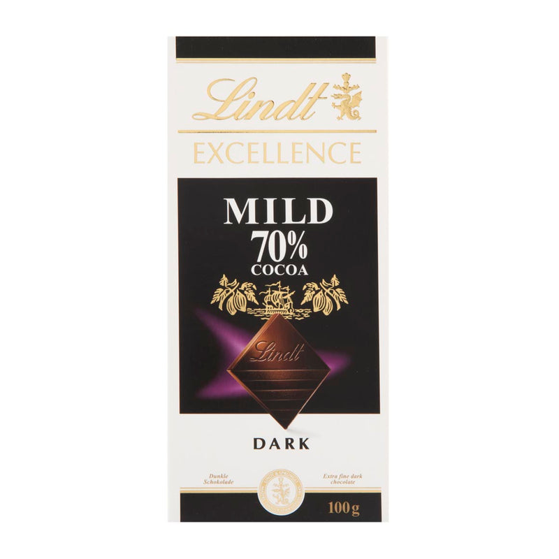 Lindt Excellence Mild 70% Cocoa Dark Chocolate 100g