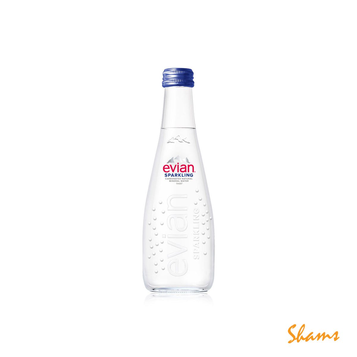 Evian Sparkling Mineral Water Glass 330ml