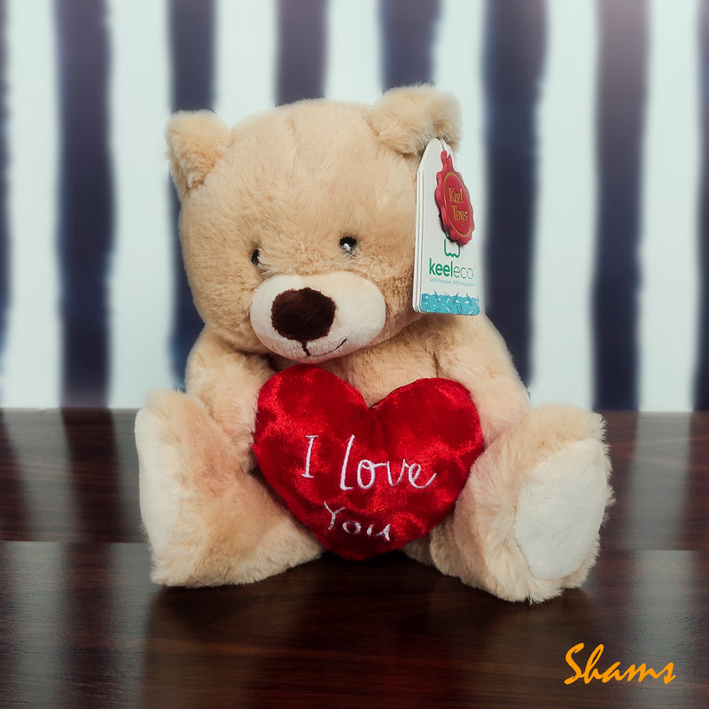 Keel Toys 20CM Honey Waffle Bear With Heart - Shams Shopping Centre Keel  