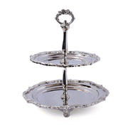 Tableware 2 Tier Fluer Di Lis Pastry Stand SV00133 - Shams Shopping Centre Tableware  