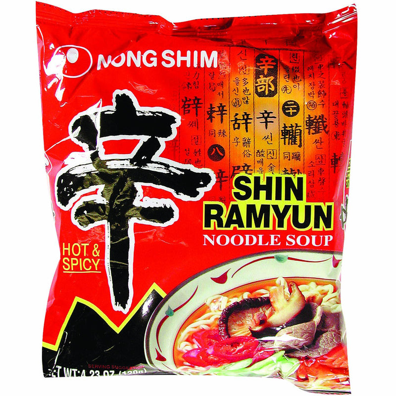 Nongshim Spicy Shin Ramyun Noddle Soup 120g - Shams Shopping Centre Nongshim  