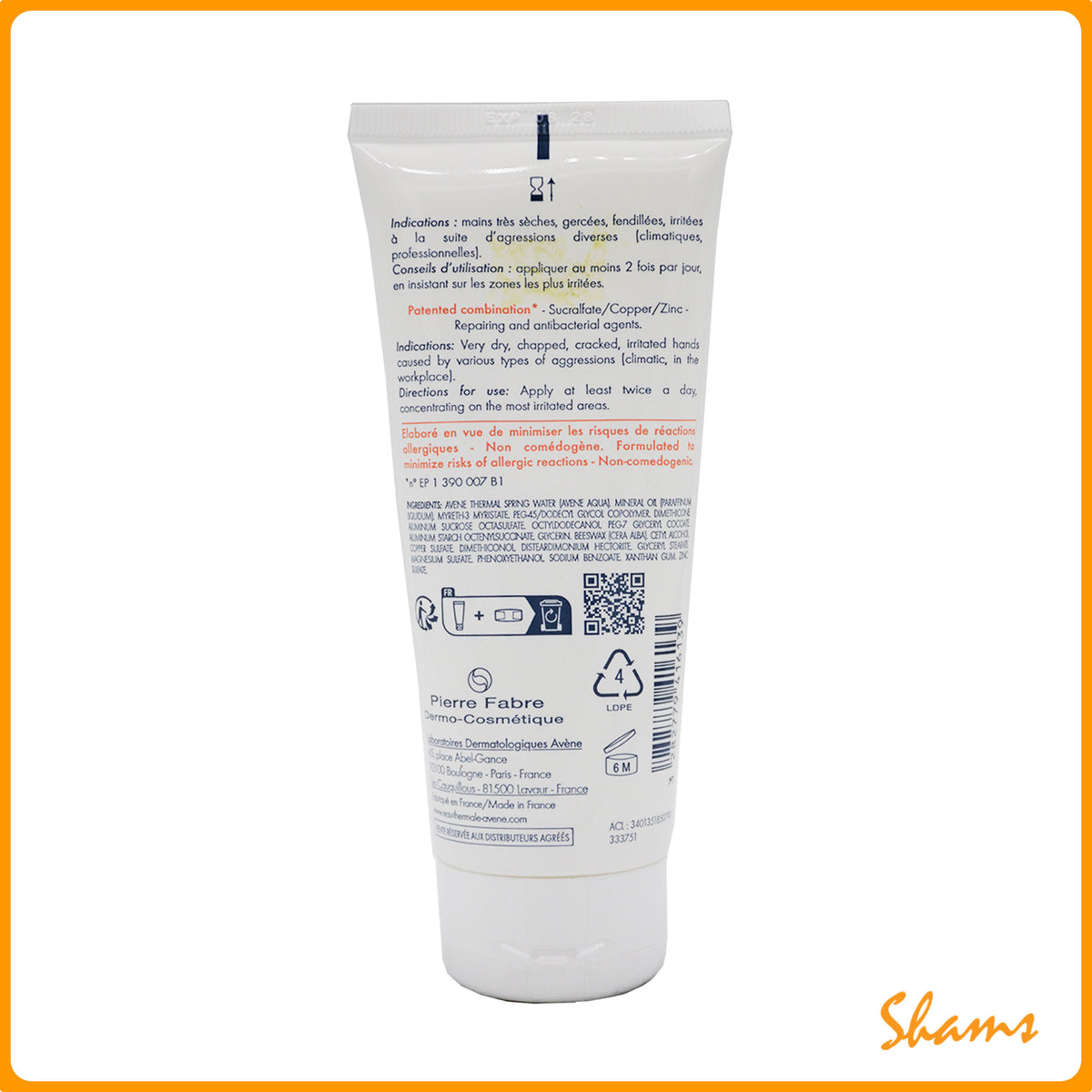 Avene Cicalfate Hand Repairing Barrier Cream 100ml
