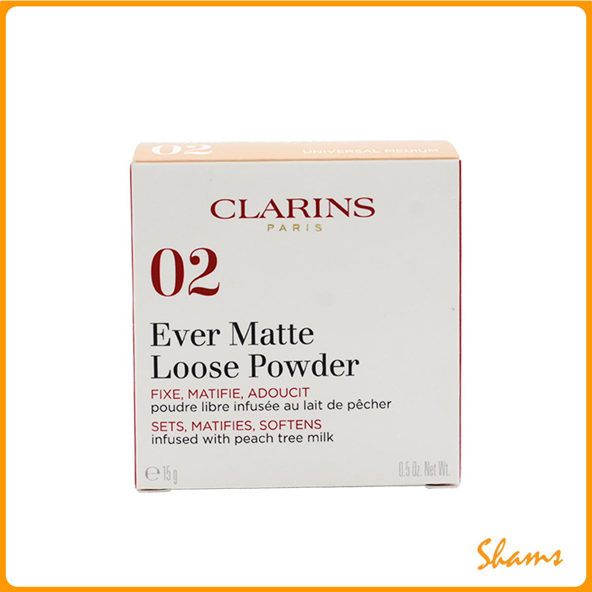 Clarins Ladies Ever Matte Loose Powder 0.5 oz # 02 Universal Medium Makeup