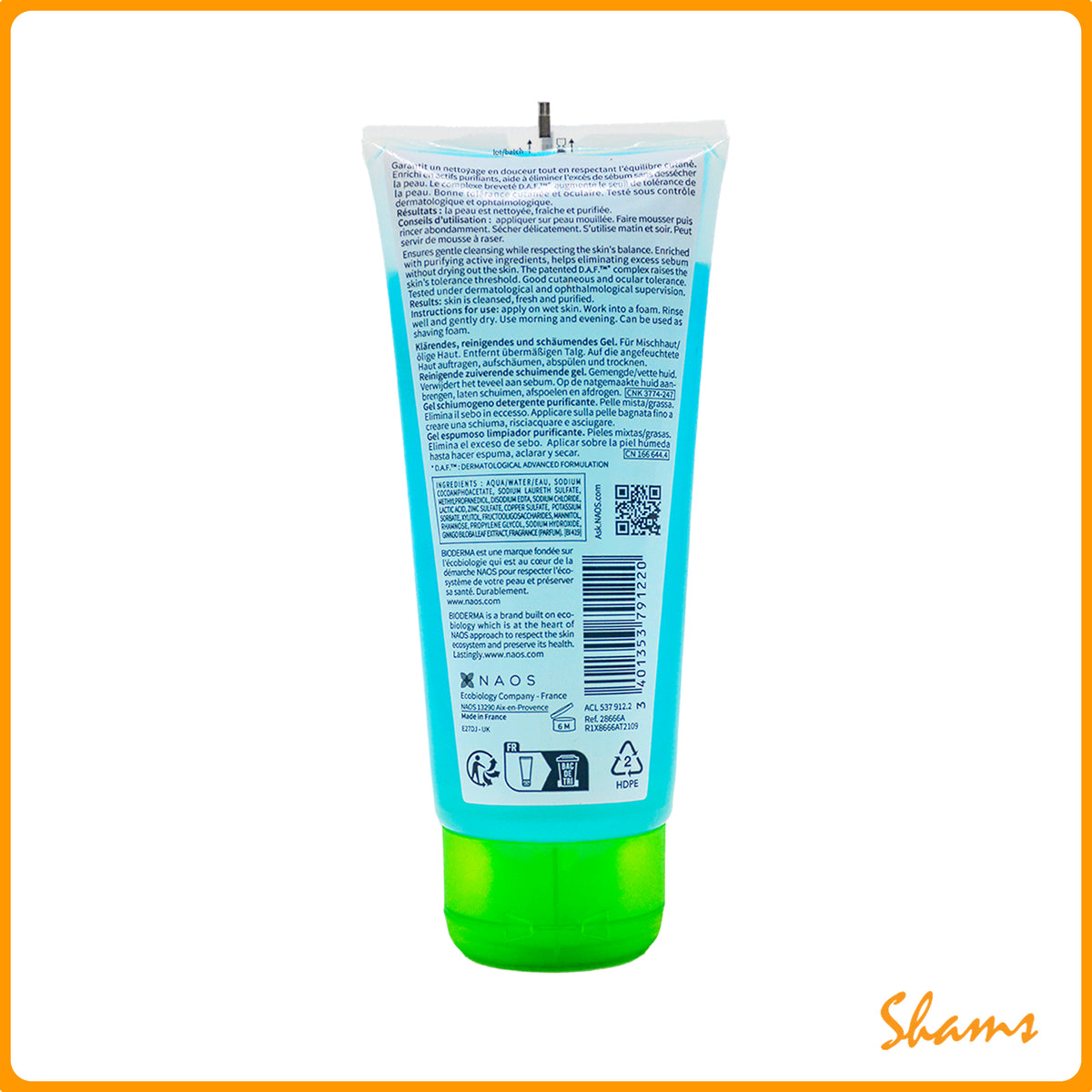 Bioderma Sebium Gel Moussant 100ml