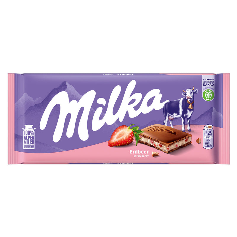 Milka Strawberry Chocolate 100g