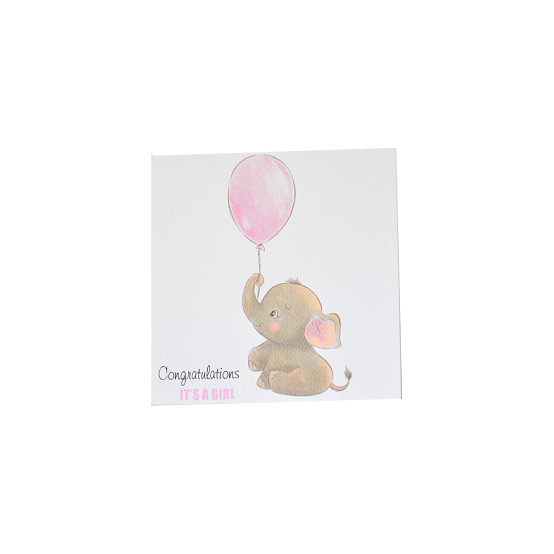 Shams Elephant Baloon Greeting Card