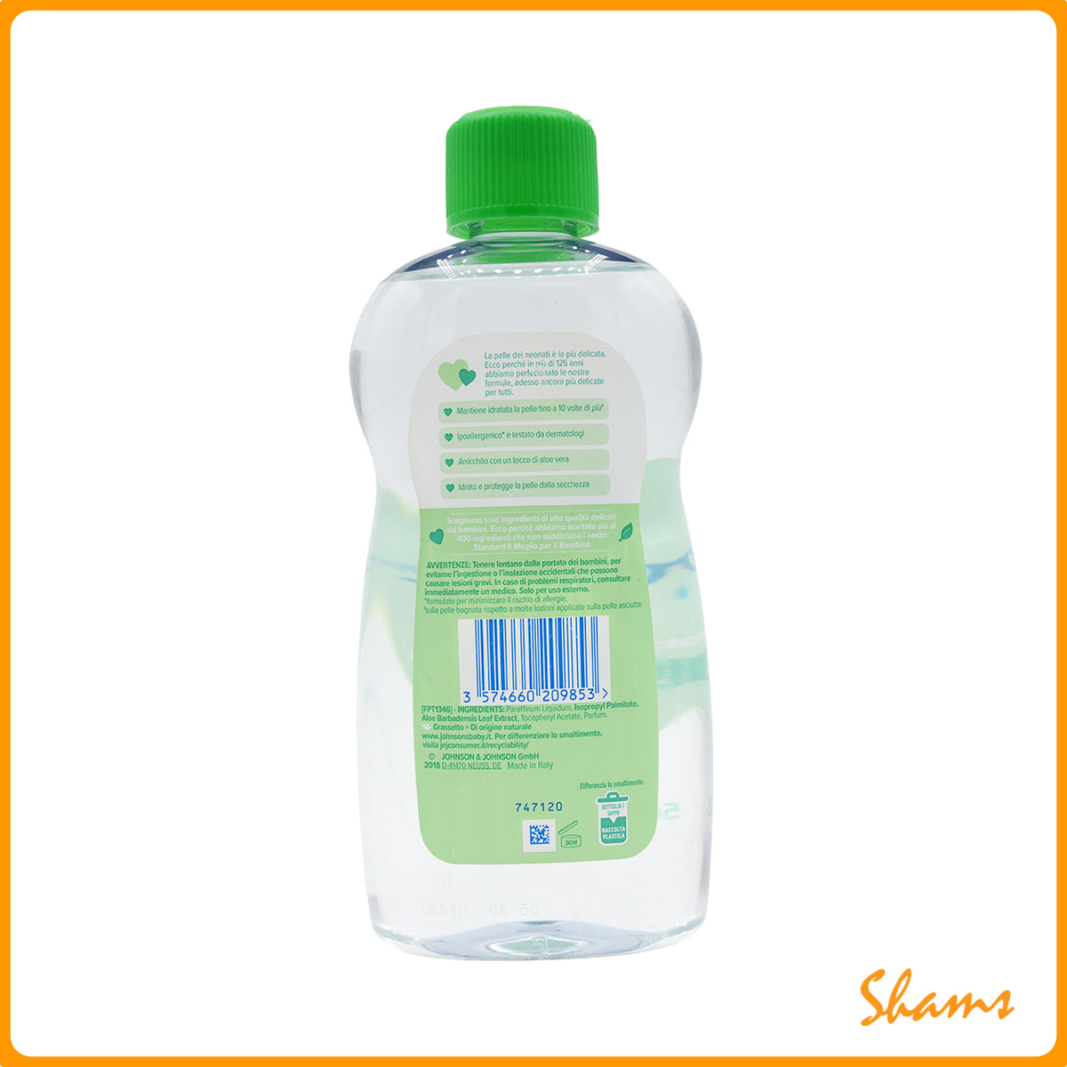 Johnson's Baby Oil Aloe Vera 500ml