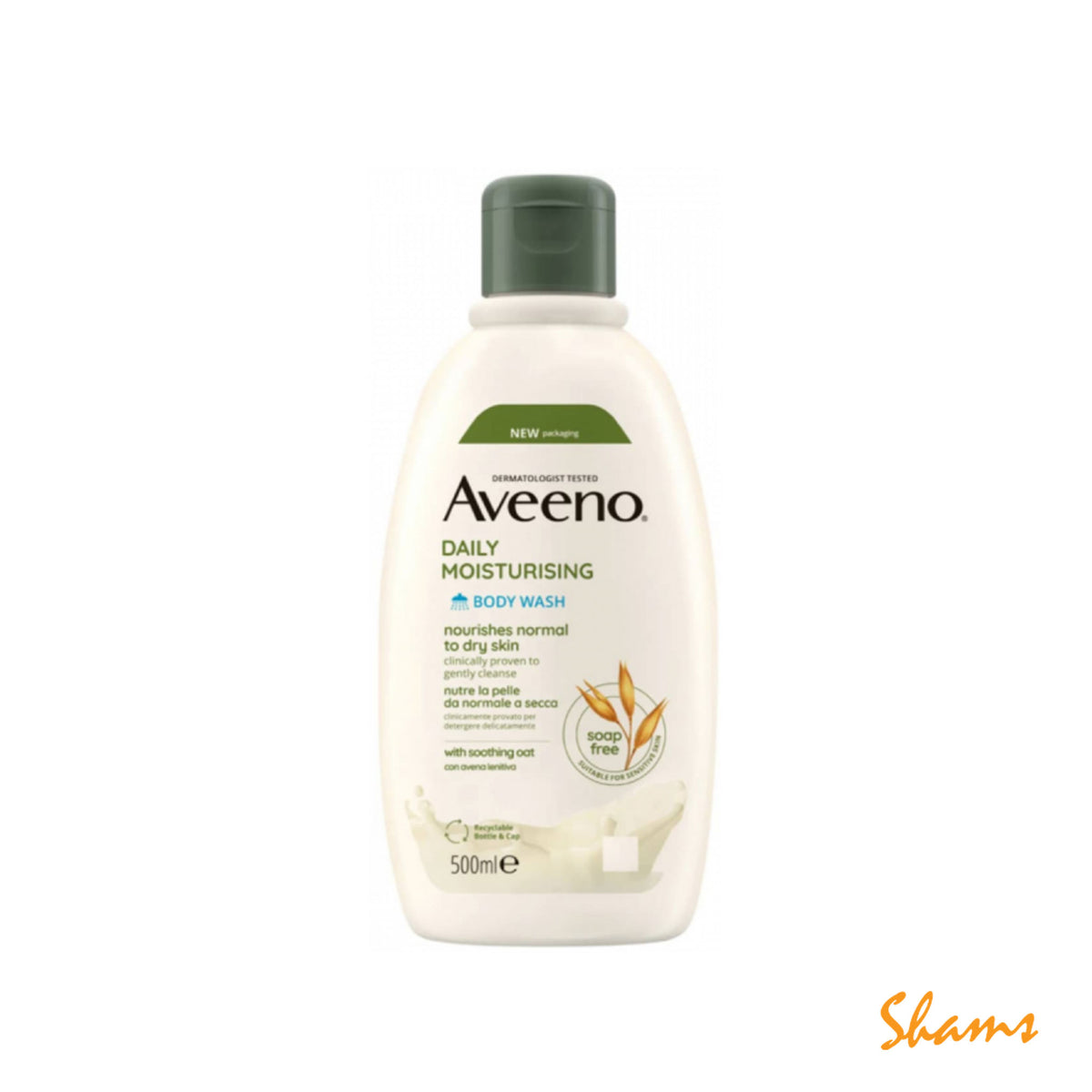 Aveeno Daily Moisturising Nourishes Normal To Dry Body Wash 500ml