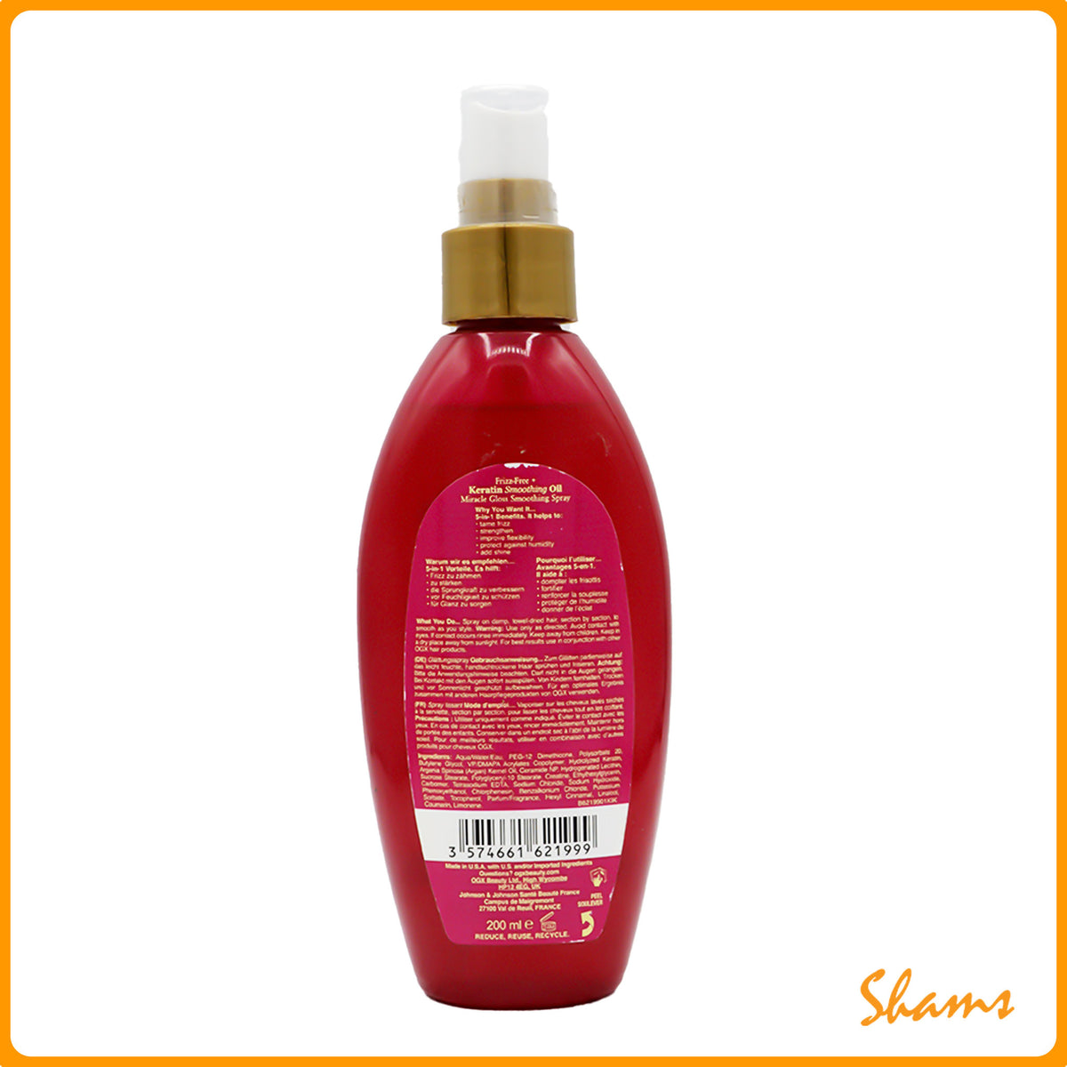 Organix OGX Keratin Smoothing Oil Hair Spray 200ml