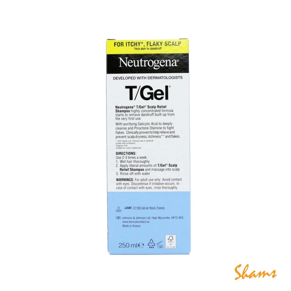 Neutrogena T/Gel Anti Dandruff Scalp Relief Shampoo 250ml