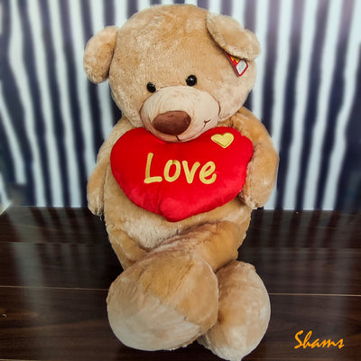 Keel Toys 90 CM Rufus Bear With Heart - Shams Shopping Centre Keel  